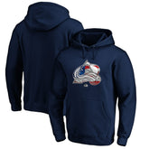 NHL Navy Colorado Avalanche Banner Wave Logo Pullover Hoodie