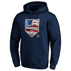 NHL Navy Los Angeles Kings Banner Wave Logo Pullover Hoodie