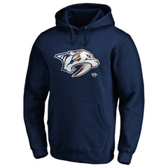 NHL Navy Nashville Predators Banner Wave Logo Pullover Hoodie