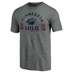NHL Heathered Gray Minnesota Wild Team Freedom Tri-Blend T-Shirt