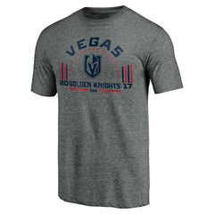 NHL Heathered Gray Vegas Golden Knights Team Freedom Tri-Blend T-Shirt