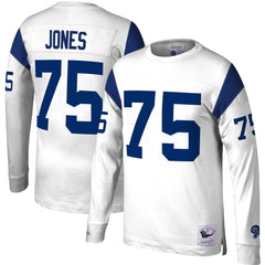Deacon Jones Throwback Retired Player Name & Number Long Sleeve Top - Los Angeles Rams