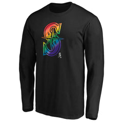 MLB Seattle Mariners Team Pride Logo Long Sleeve T-Shirt