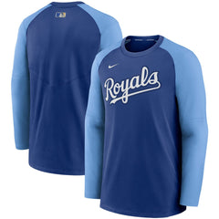 MLB Kansas City Royals Nike Authentic Collection Pregame Performance Raglan Pullover Sweatshirt
