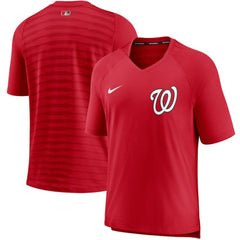 MLB Washington Nationals Nike Authentic Collection Pregame Performance V-Neck T-Shirt