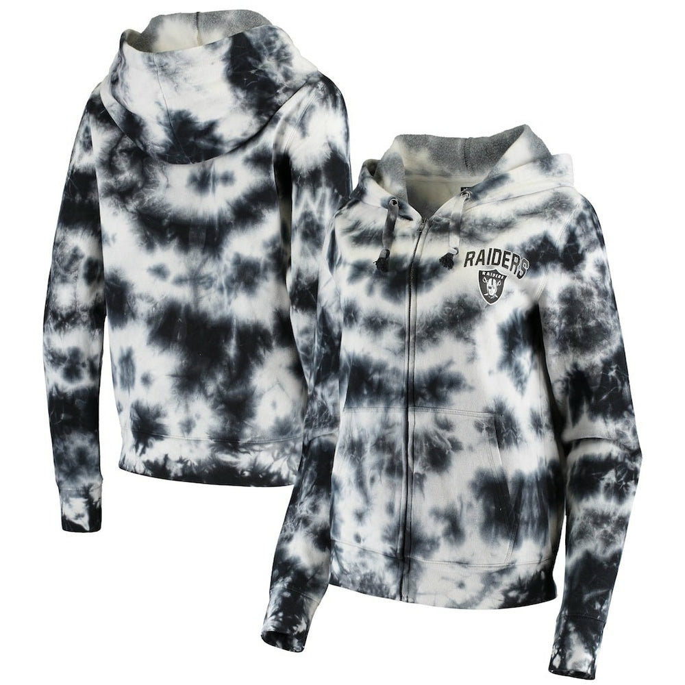 Women's Tie Dye Fleece Full-Zip Hoodie - Las Vegas Raiders