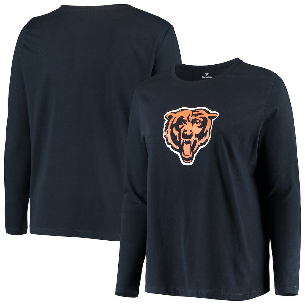 Women's Plus Size Primary Logo Long Sleeve Scoop Neck T-Shirt - Chicago Bears