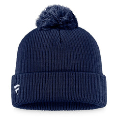 NHL Navy St. Louis Blues Fanatics Primary Logo Cuffed Knit Hat with Pom