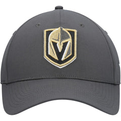 NHL Charcoal Vegas Golden Knights Fanatics Logo Core Adjustable Hat