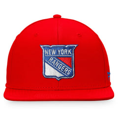 NHL Red New York Rangers Fanatics Core Primary Logo Fitted Hat