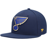 NHL Navy St. Louis Blues Fanatics Core Primary Logo Fitted Hat