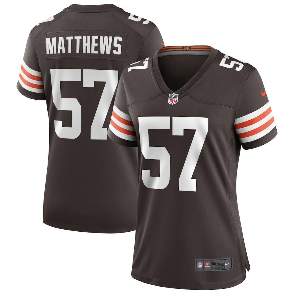 Clay Matthews Women's Game Retired Player Jersey - Cleveland Browns