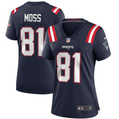 Randy Moss Women's Game Retired Player Jersey - New England Patriots