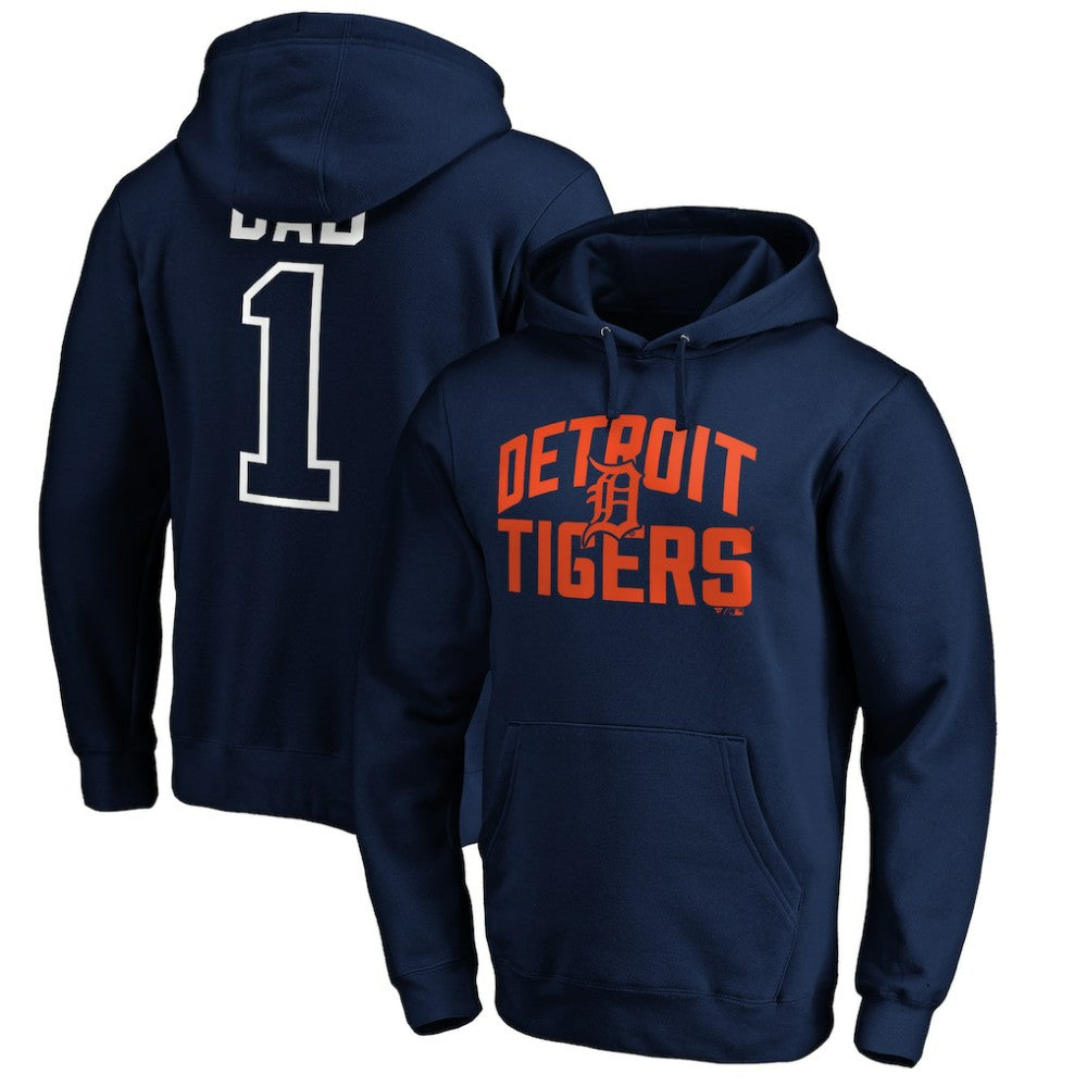 MLB Detroit Tigers Father's Day #1 Dad Pullover Hoodie