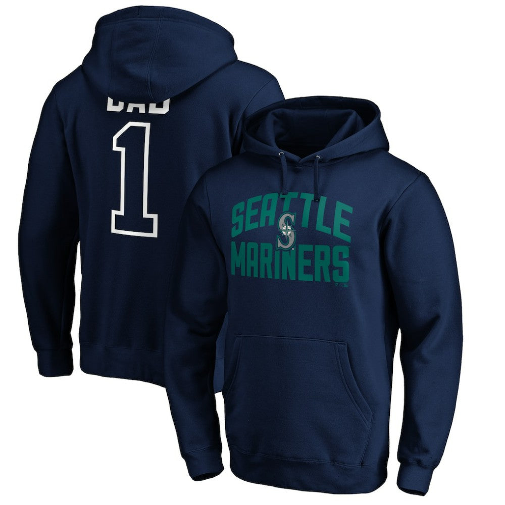 MLB Seattle Mariners Father's Day #1 Dad Pullover Hoodie