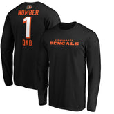 #1 Dad Long Sleeve Team Logo T-Shirt - Cincinnati Bengals