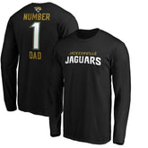 #1 Dad Long Sleeve Team Logo T-Shirt - Jacksonville Jaguars