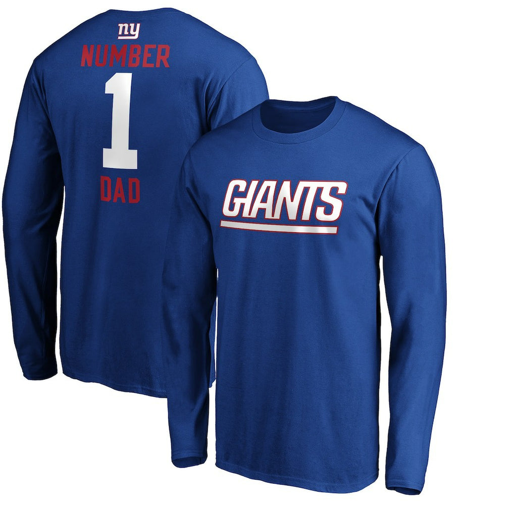 #1 Dad Long Sleeve Team Logo T-Shirt - New York Giants