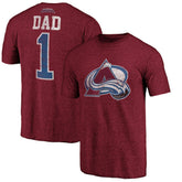 NHL Burgundy Colorado Avalanche Greatest Dad Tri-Blend T-Shirt
