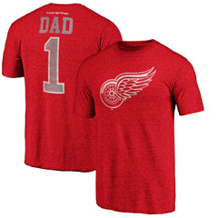 NHL Red Detroit Red Wings Greatest Dad Tri-Blend T-Shirt