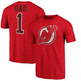 NHL Red New Jersey Devils Greatest Dad Tri-Blend T-Shirt