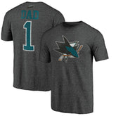 NHL Charcoal San Jose Sharks Greatest Dad Tri-Blend T-Shirt