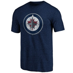 NHL Navy Winnipeg Jets Greatest Dad Tri-Blend T-Shirt