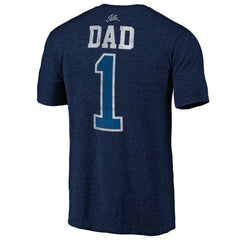NHL Navy Winnipeg Jets Greatest Dad Tri-Blend T-Shirt