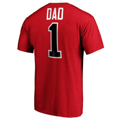 NHL Red Chicago Blackhawks #1 Dad T-Shirt
