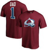NHL Burgundy Colorado Avalanche #1 Dad T-Shirt
