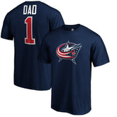 NHL Navy Columbus Blue Jackets #1 Dad T-Shirt