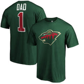 NHL Green Minnesota Wild #1 Dad T-Shirt