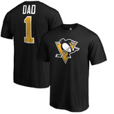 NHL Black Pittsburgh Penguins #1 Dad Logo T-Shirt