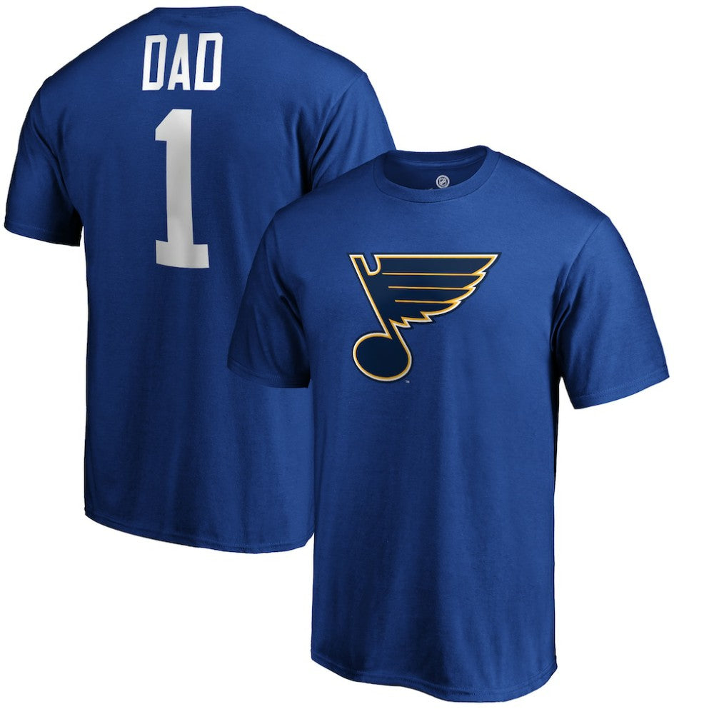 NHL Blue St. Louis Blues #1 Dad T-Shirt