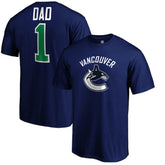 NHL Blue Vancouver Canucks #1 Dad T-Shirt
