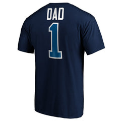NHL Navy Winnipeg Jets #1 Dad T-Shirt