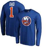 NHL Royal New York Islanders #1 Dad Long Sleeve T-Shirt