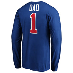 NHL Blue New York Rangers #1 Dad Long Sleeve T-Shirt