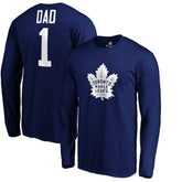 NHL Blue Toronto Maple Leafs #1 Dad Long Sleeve T-Shirt