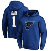 NHL Blue St. Louis Blues #1 Dad Pullover Hoodie