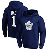 NHL Blue Toronto Maple Leafs #1 Dad Pullover Hoodie