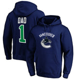 NHL Blue Vancouver Canucks #1 Dad Pullover Hoodie