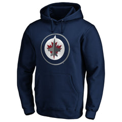 NHL Navy Winnipeg Jets #1 Dad Pullover Hoodie