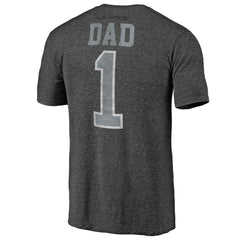 NHL Charcoal Los Angeles Kings Greatest Dad Tri-Blend T-Shirt