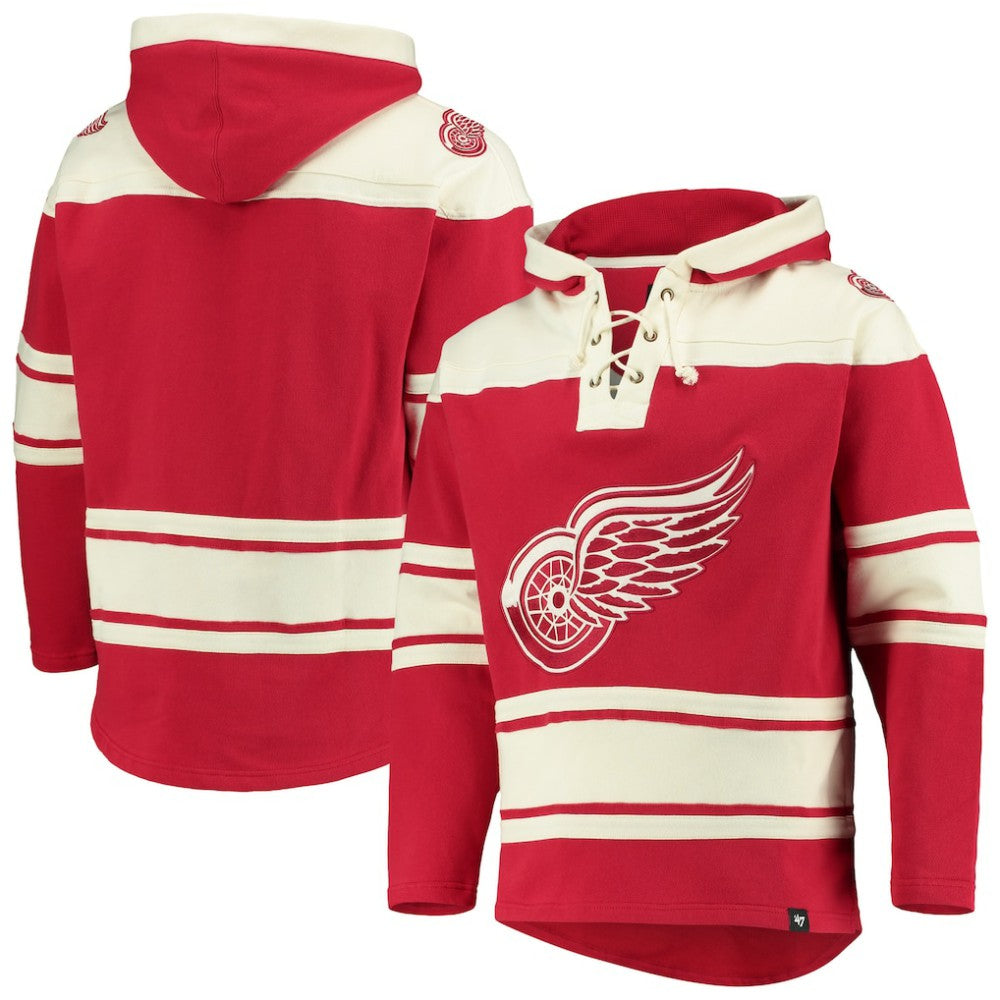NHL Red Detroit Red Wings '47 Superior Lacer Hoodie