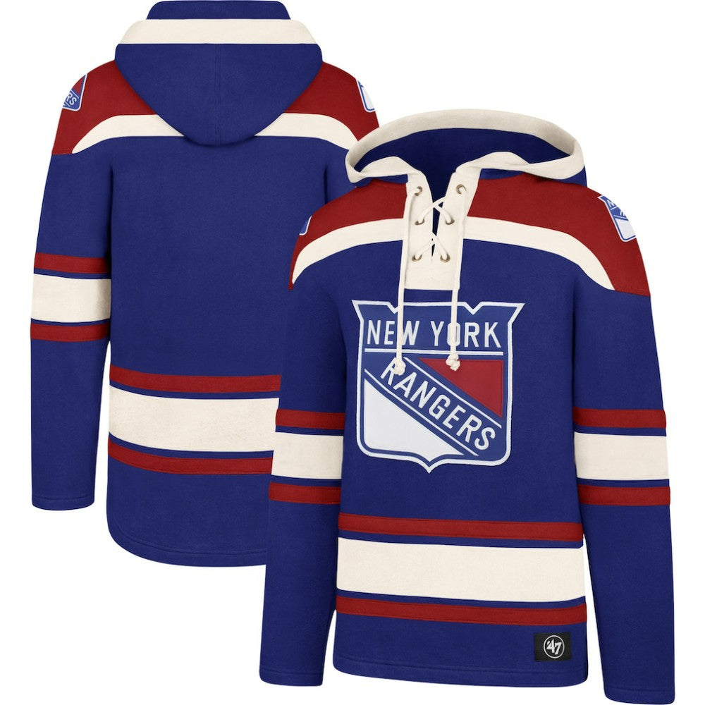 NHL Blue New York Rangers '47 Superior Lacer Hoodie