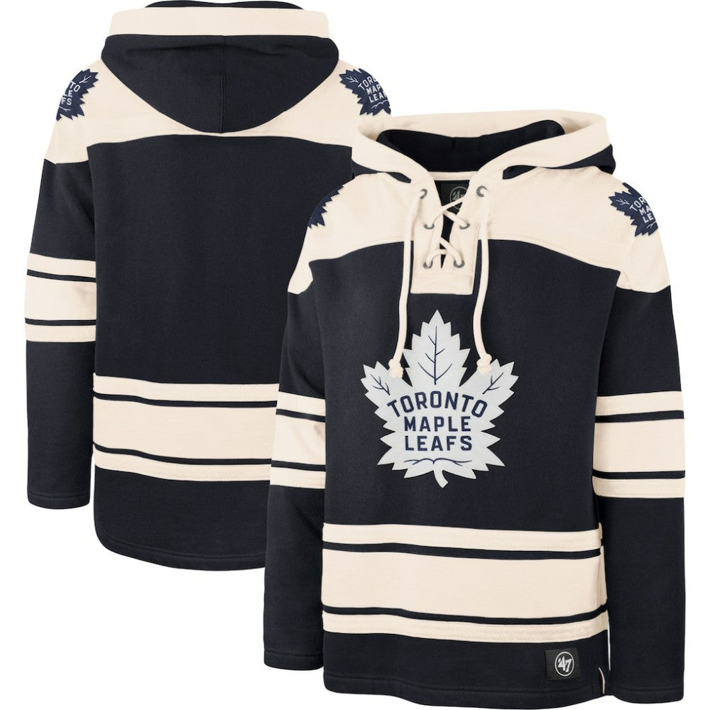 NHL Navy/Cream Toronto Maple Leafs '47 Superior Lacer Pullover Hoodie