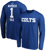 #1 Dad Long Sleeve Team Logo T-Shirt - Indianapolis Colts