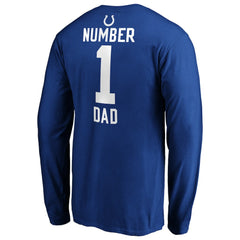 #1 Dad Long Sleeve Team Logo T-Shirt - Indianapolis Colts