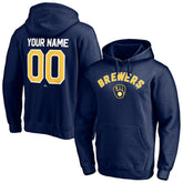 MLB Milwaukee Brewers Personalized Winning Streak Name & Number Pullover Hoodie